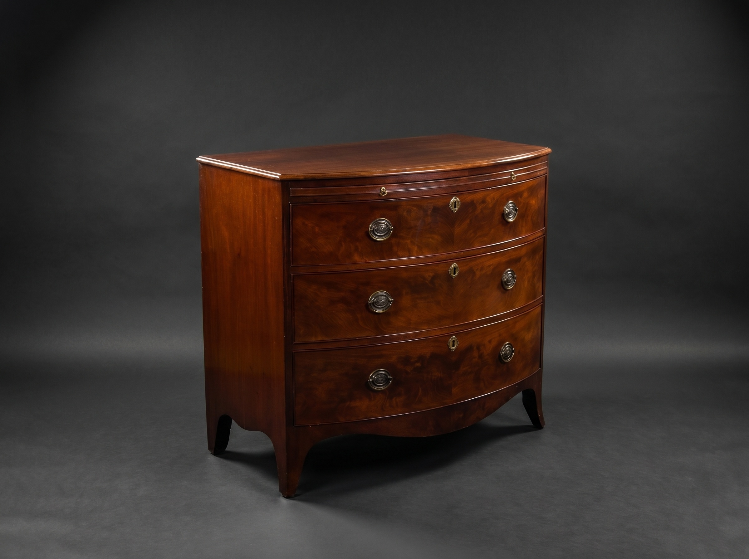Regency Mahogany Bow Front Chest of Drawers