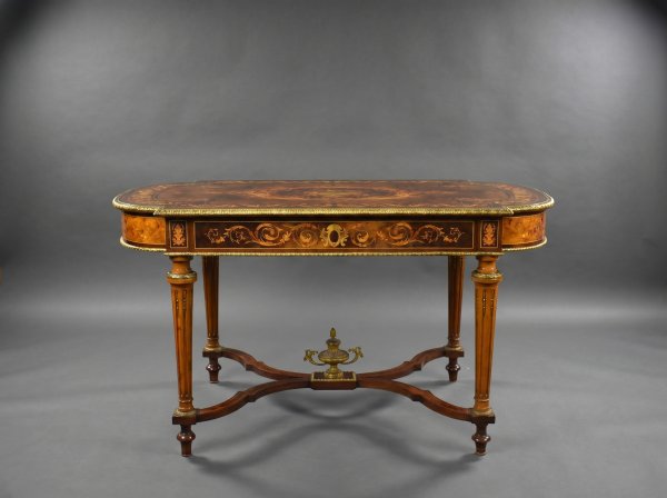 19th Century French Marquetry Centre Table