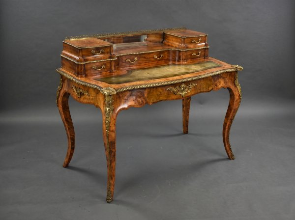 19th Century Victorian Burr Walnut Writing Table