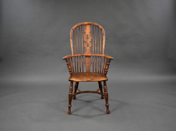 Antique Yew & Elm Windsor Armchair