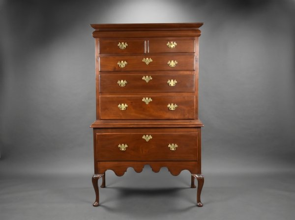 George I Walnut Chest on Stand