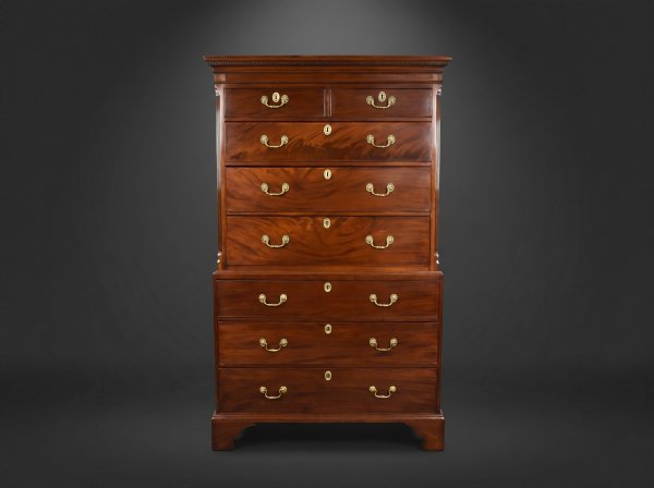 George III Mahogany Chest on Chest