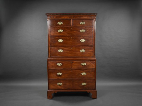 George III Mahogany Chest on Chest