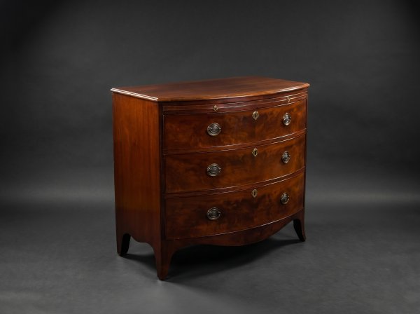Regency Mahogany Bow Front Chest of Drawers