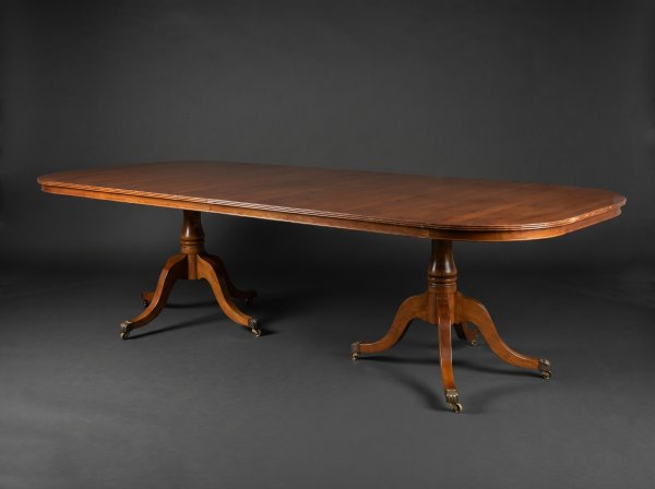 Regency Style Mahogany Twin Pillar Dining/Boardroom Table
