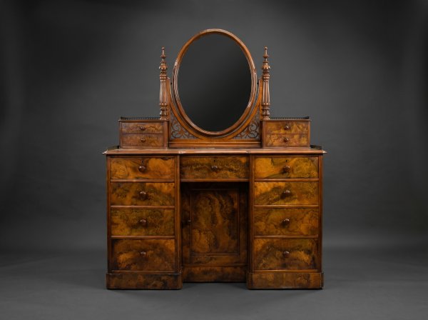 Victorian Burr Walnut Dressing Table