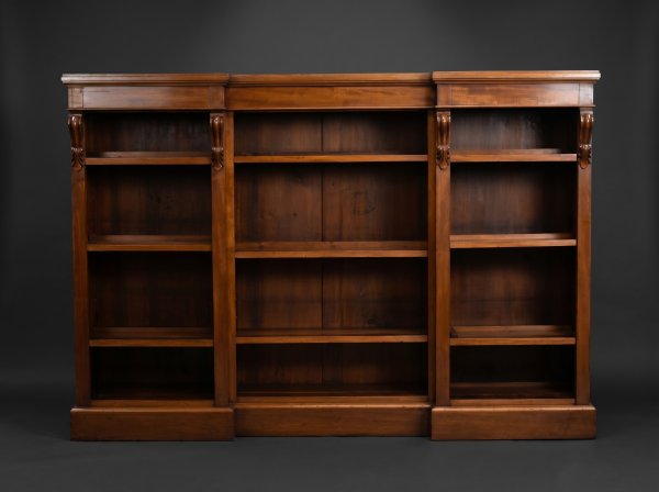 Victorian Mahogany Open Bookcase
